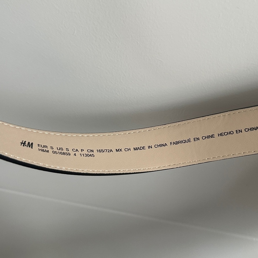 NWOT | H&M | Brown Faux Leather Belt w/ Gold Buckle - Picture 2 of 5